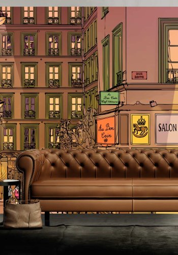 ARTGEIST - Kunstnerisk fototapet af en aften i Paris - Flere strrelser