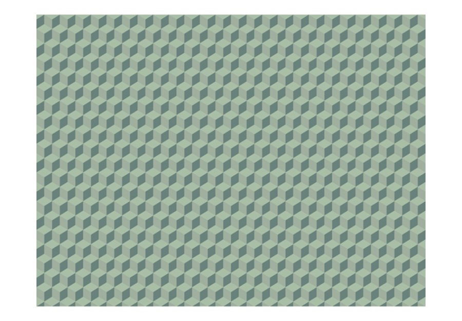 ARTGEIST - Fototapet med terning-design i neutrale grnne nuancer - Flere strrelser