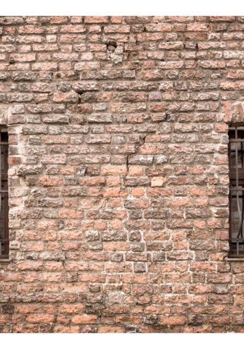 ARTGEIST - Fototapet af murstensvg og vindue med tremmer for - Flere strrelser