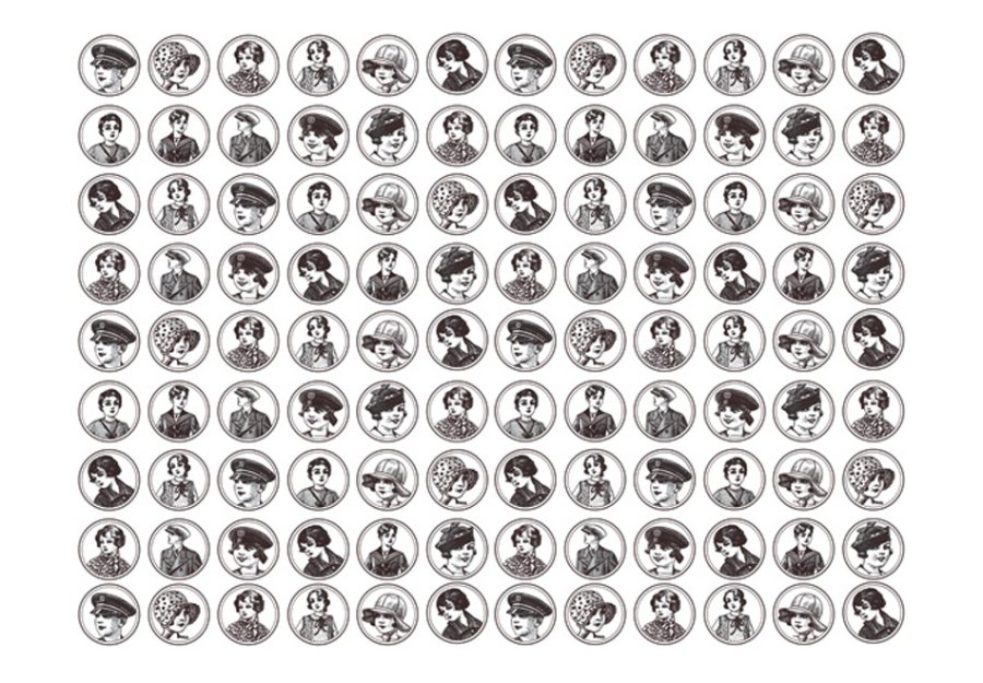 ARTGEIST - Fototapet af portrtter fra 20'erne og 30'erne - Flere strrelser