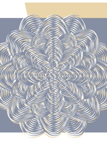 ARTGEIST - Kunstnerisk fototapet med stor geometrisk blomst - Flere strrelser