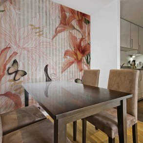 ARTGEIST - Fototapet med blomster og sommerfugle - Flere strrelser