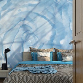 ARTGEIST - Fototapet med rose i bl nuancer - Flere strrelser