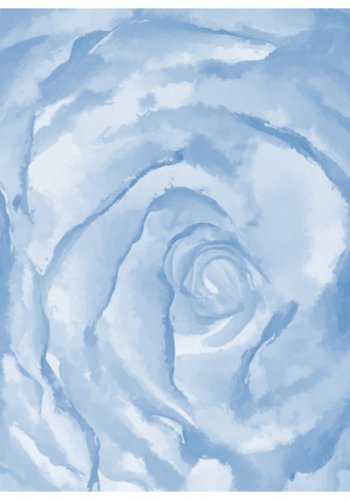 ARTGEIST - Fototapet med rose i bl nuancer - Flere strrelser