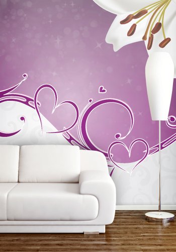 ARTGEIST - Fototapet med blomsterdesign i lilla nuancer - Flere strrelser