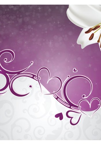 ARTGEIST - Fototapet med blomsterdesign i lilla nuancer - Flere strrelser