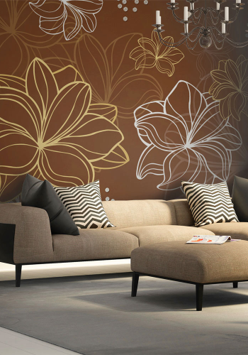 ARTGEIST - Minimalistisk fototapet med blomster - Flere strrelser