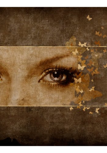 ARTGEIST - Fototapet med kvindejne og sommerfugle - Flere strrelser