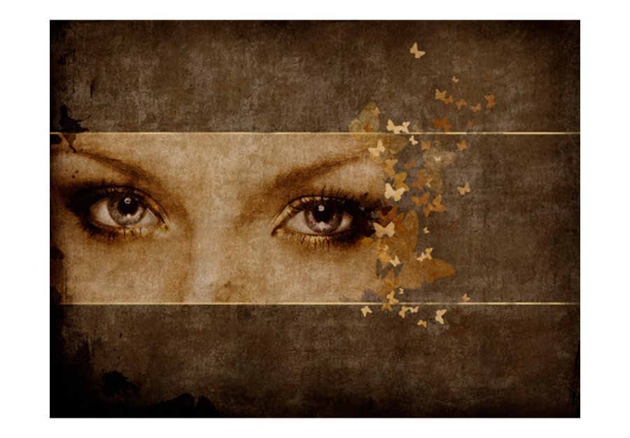 ARTGEIST - Fototapet med kvindejne og sommerfugle - Flere strrelser