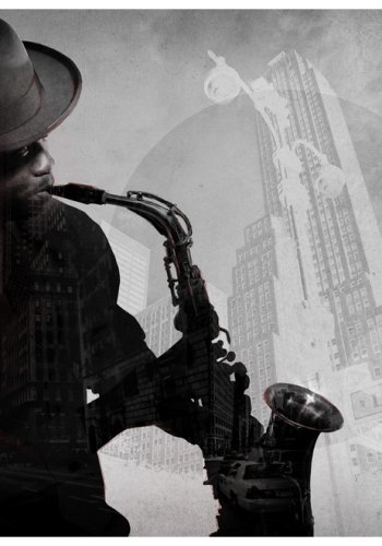 ARTGEIST - Fototapet af jazzmusiker i New York - Flere strrelser