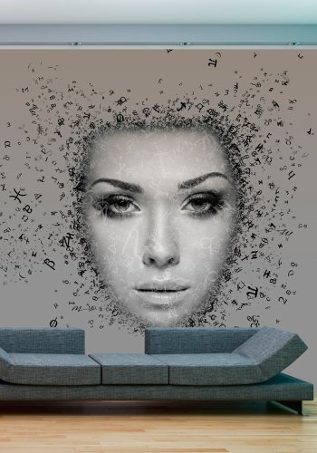 ARTGEIST - Abstrakt fototapet med kvindeansigt - Flere strrelser