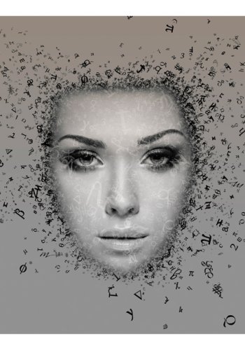 ARTGEIST - Abstrakt fototapet med kvindeansigt - Flere strrelser