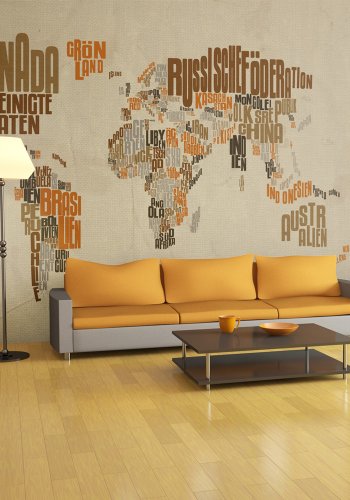 ARTGEIST - Fototapet af verdenskort med landenavne - Flere strrelser