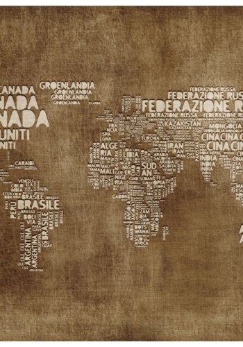 ARTGEIST - Fototapet af antikt verdenskort med italienske landenavne - Flere strrelser