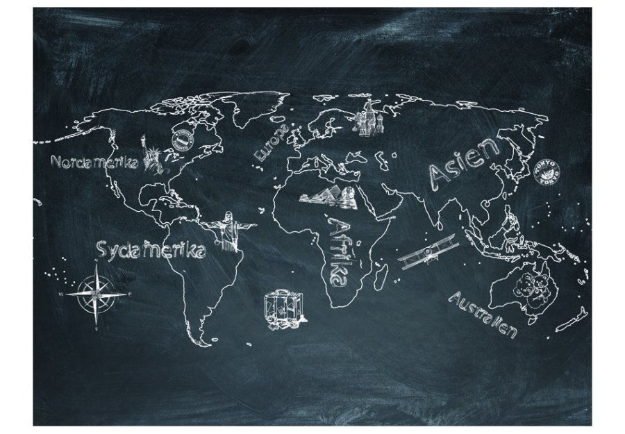 ARTGEIST Verdenskort fototapet med 