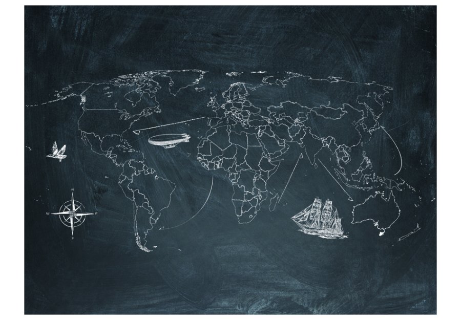 ARTGEIST Verdenskort fototapet med 