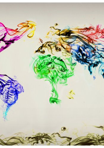 ARTGEIST Farverigt fototapet med abstrakt grafisk mnster - Multifarvet (flere strrelser)