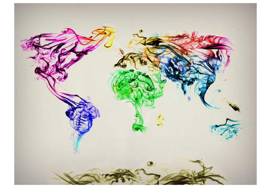 ARTGEIST Farverigt fototapet med abstrakt grafisk mnster - Multifarvet (flere strrelser)