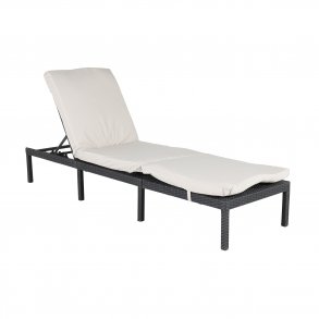 VENTURE DESIGN Bilbao liggestol, m. hynde - gr polyester, sort polyrattan og aluminium
