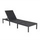 VENTURE DESIGN Bilbao liggestol, m. hynde - gr polyester, sort polyrattan og aluminium