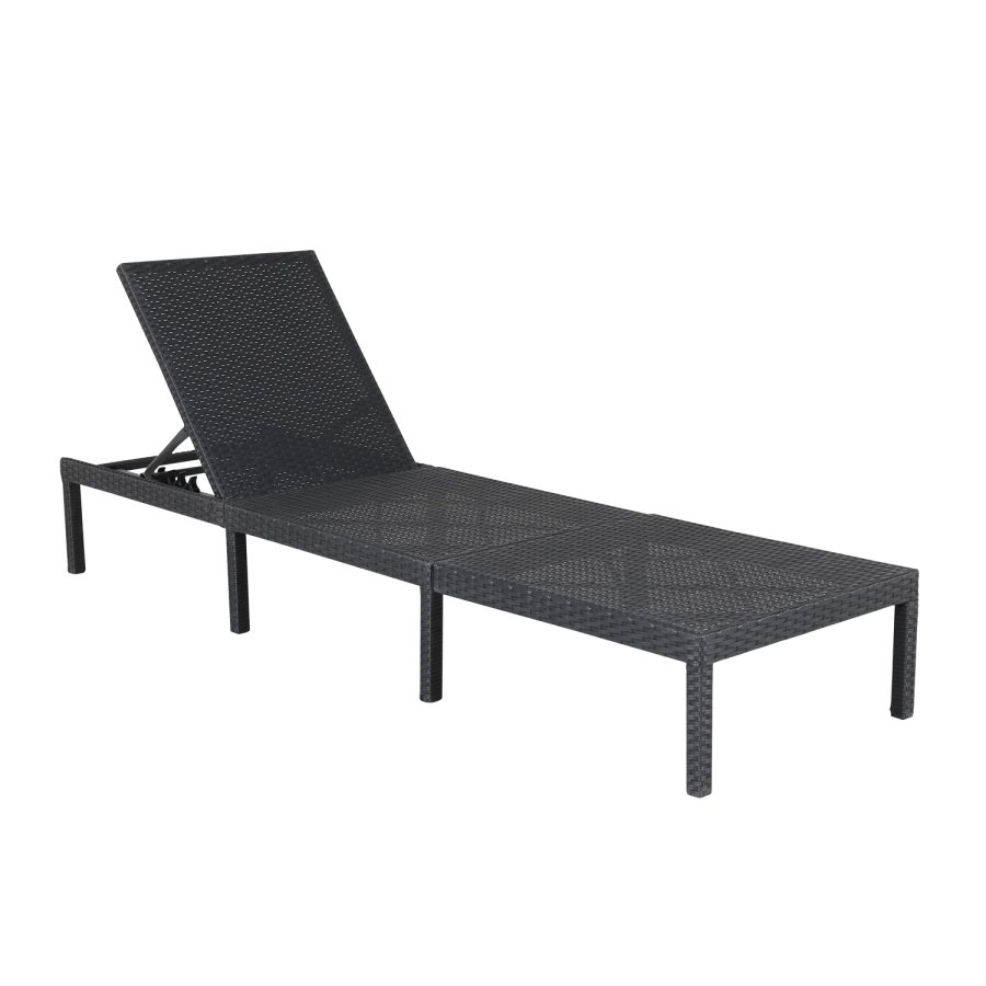 VENTURE DESIGN Bilbao liggestol, m. hynde - gr polyester, sort polyrattan og aluminium
