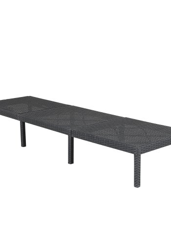 VENTURE DESIGN Bilbao liggestol, m. hynde - gr polyester, sort polyrattan og aluminium