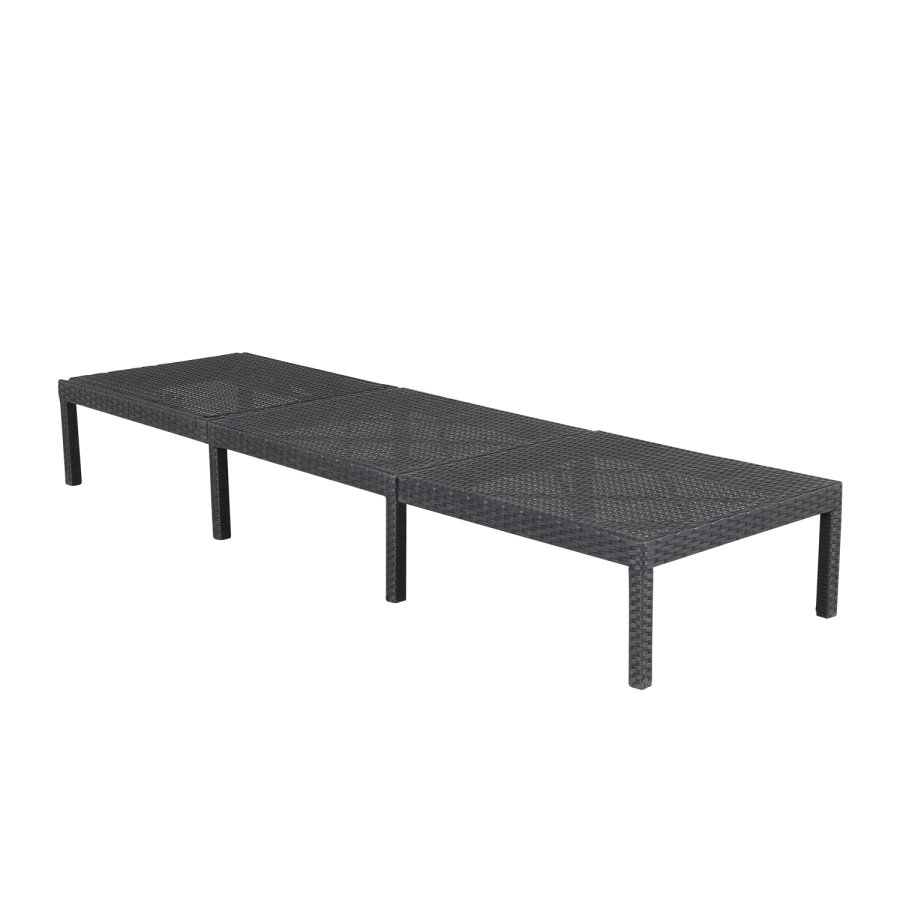 VENTURE DESIGN Bilbao liggestol, m. hynde - gr polyester, sort polyrattan og aluminium