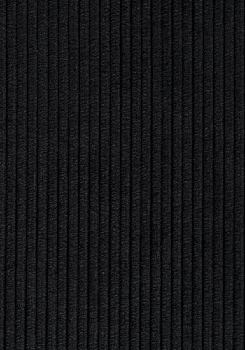 ZUIVER Ridge Rib spisebordsstol - sort fljl polyester og slv krom