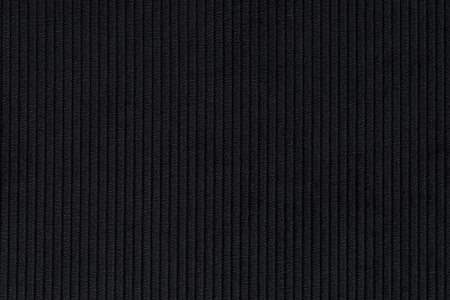 ZUIVER Ridge Rib spisebordsstol - sort fljl polyester og slv krom