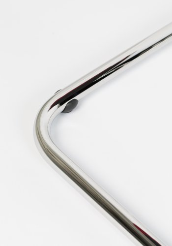 ZUIVER Ridge Rib spisebordsstol - sort fljl polyester og slv krom