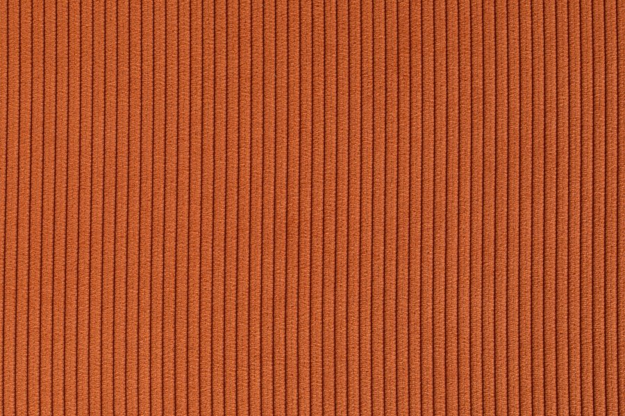 ZUIVER Ridge Rib spisebordsstol - orange fljl polyester og slv krom