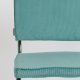 ZUIVER Ridge Rib spisebordsstol - bl fljl polyester og slv krom