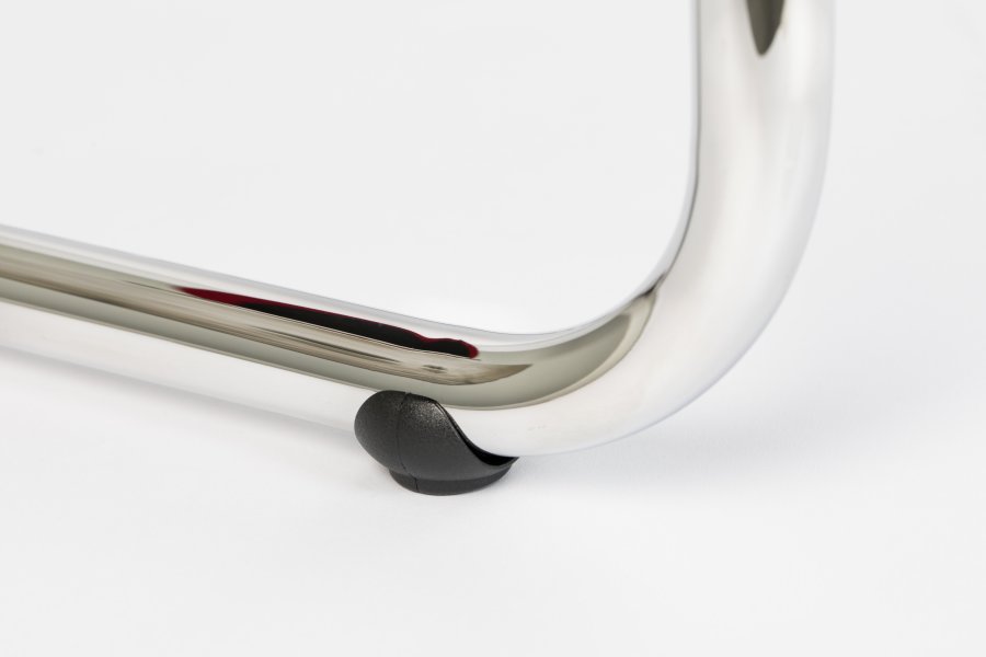 ZUIVER Ridge Rib spisebordsstol - bl fljl polyester og slv krom