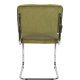 ZUIVER Ridge Rib spisebordsstol - grn fljl polyester og slv krom