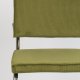 ZUIVER Ridge Rib spisebordsstol - grn fljl polyester og slv krom