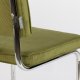 ZUIVER Ridge Rib spisebordsstol - grn fljl polyester og slv krom