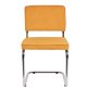 ZUIVER Ridge Rib spisebordsstol - gul fljl polyester og slv krom
