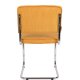 ZUIVER Ridge Rib spisebordsstol - gul fljl polyester og slv krom