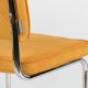 ZUIVER Ridge Rib spisebordsstol - gul fljl polyester og slv krom