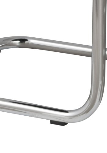 ZUIVER Ridge Rib lnestol, m. armln - bl fljl polyester og slv krom