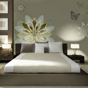 ARTGEIST Naturmotiv fototapet med blomster i moderne abstrakt mnster