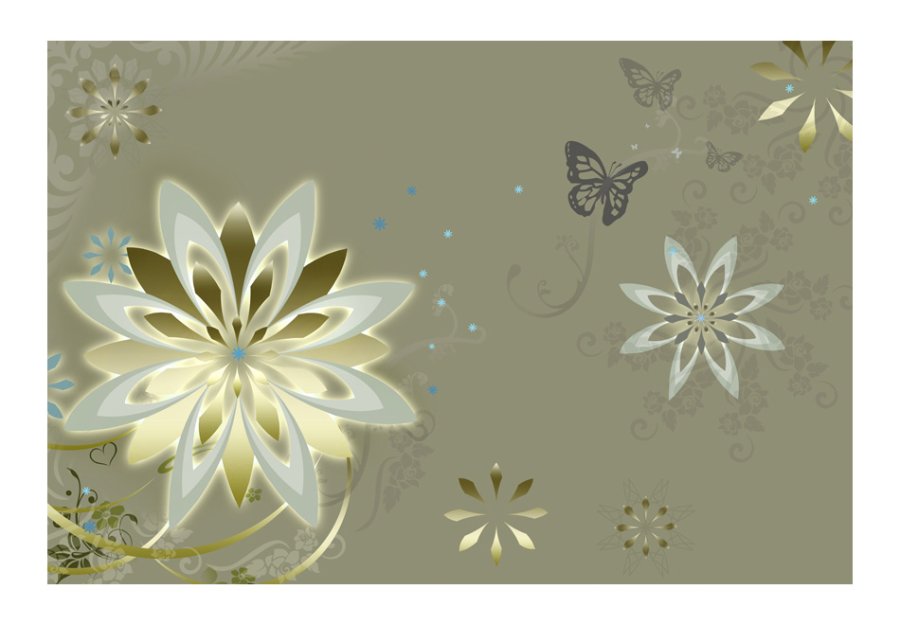 ARTGEIST Naturmotiv fototapet med blomster i moderne abstrakt mnster