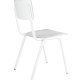 ZUIVER Back To School spisebordsstol, stabelbar - hvid HPL og hvid stl