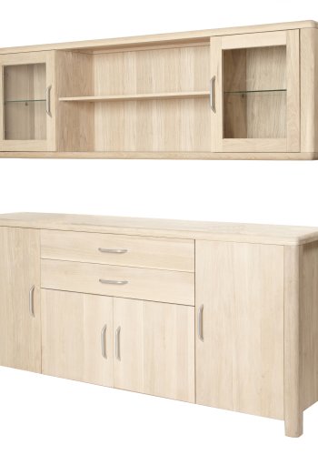 Lina sknk - massiv egetr, m. 4 lger og 2 skuffer