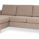 Pan set 1 3D sofa med chaiselong - antelope beige polyester stof og natur tr