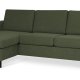 Pan set 1 3D sofa med chaiselong - vinter mosgrn polyester stof og sort tr