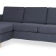 Pan set 1 3D sofa med chaiselong - bl polyester stof og natur tr