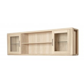 Lina hngevitrine - massiv egetr, m. 2 glaslger