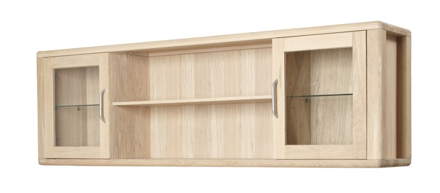 Lina hngevitrine - massiv egetr, m. 2 glaslger