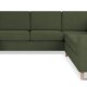 Pan set 6 U 2C3D sofa med chaiselong - vinter mosgrn polyester stof og natur tr